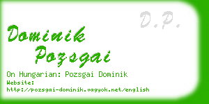 dominik pozsgai business card